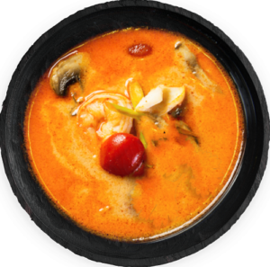 Острый суп Том Ям с морепродуктами